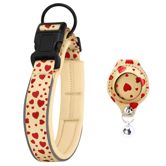 Pet positioning collar-Heart Yellow 1Pair1-L-without locator V1221-PET-POSITIONING-COLLAR-HEARTYELLOW-1PAIR1-L-WITHOUT-LOCATOR