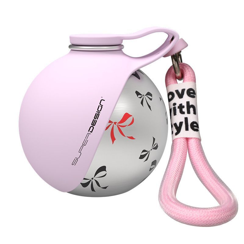 Pink Floral Print Xiaoman Portable Pet Water Bottle V1221-PINK-FLORAL-PRINT-XIAOMAN-PORTABLE-PET-WATER-BOTTLE