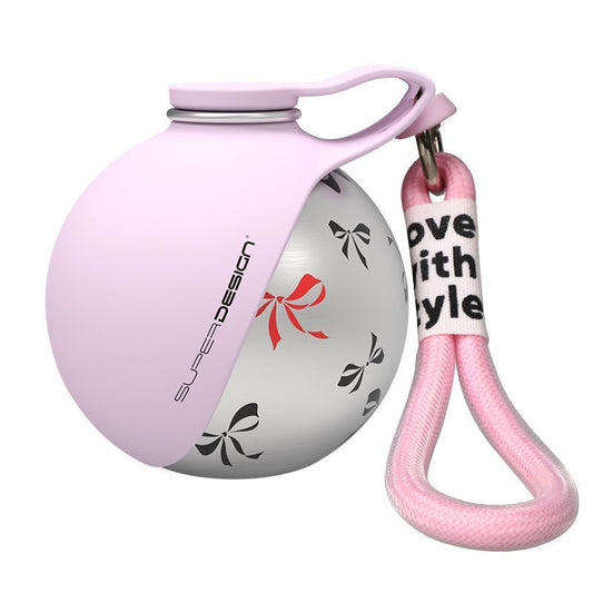 Pink Floral Print Xiaoman Portable Pet Water Bottle V1221-PINK-FLORAL-PRINT-XIAOMAN-PORTABLE-PET-WATER-BOTTLE
