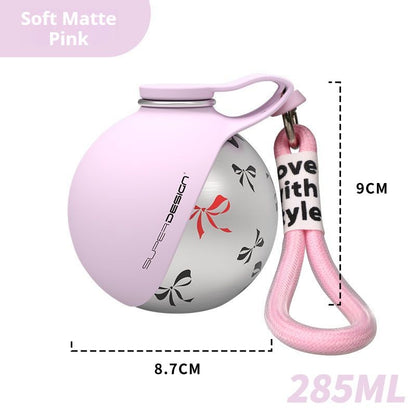 Pink Floral Print Xiaoman Portable Pet Water Bottle V1221-PINK-FLORAL-PRINT-XIAOMAN-PORTABLE-PET-WATER-BOTTLE