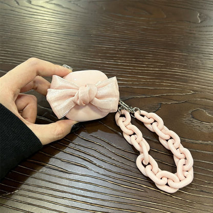Pink Mini [Pink Shell] + Pearl Bracelet AirPods Pro V1221-PINK-MINI-PINK-SHELL-PEARL-BRACELET-AIRPODS-PRO