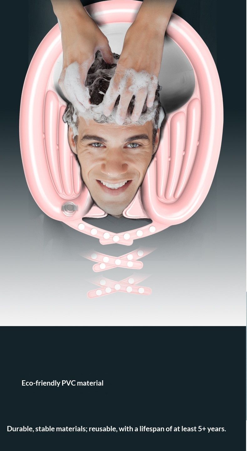 PinkHairWashingBasin+WaterproofRing+DrainBasket V1221-PINK-WATERPROOFRING-DRAINAGEBAG