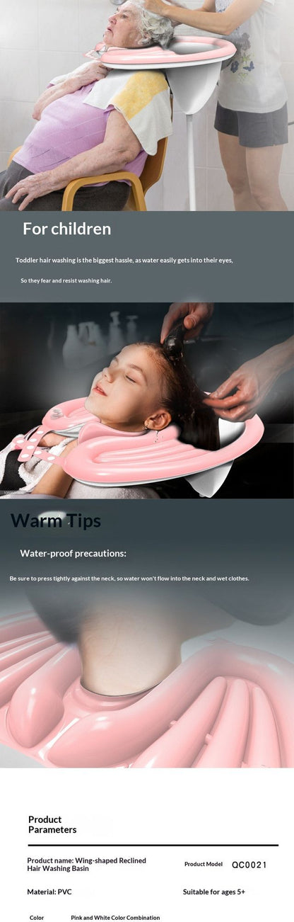 PinkHairWashingBasin+WaterproofRing+DrainBasket V1221-PINK-WATERPROOFRING-DRAINAGEBAG