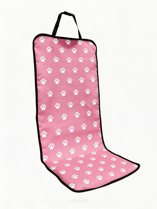 PetPinkPawPrintCarMat V1221-PINKPAWPRINT-CARMAT