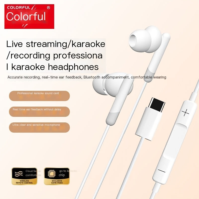 QK01 Wired karaoke headphones-White V1221-QK01-WIRED-KARAOKE-HEADPHONES-WHITE