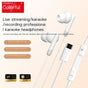 QK01 Wired karaoke headphones-White V1221-QK01-WIRED-KARAOKE-HEADPHONES-WHITE