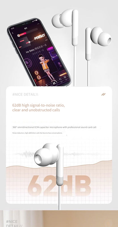 QK01 Wired karaoke headphones-White V1221-QK01-WIRED-KARAOKE-HEADPHONES-WHITE