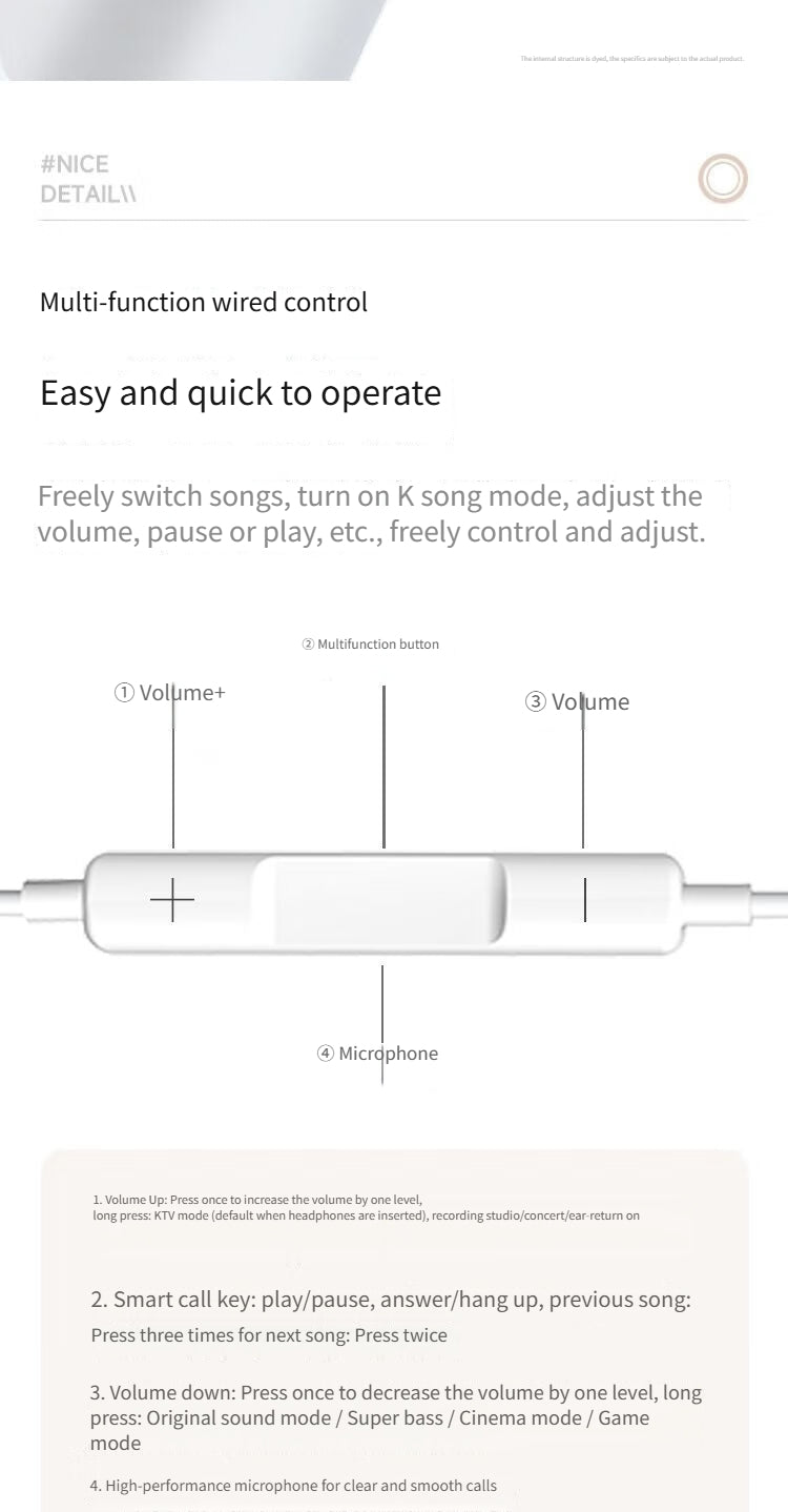 QK01 Wired karaoke headphones-White V1221-QK01-WIRED-KARAOKE-HEADPHONES-WHITE