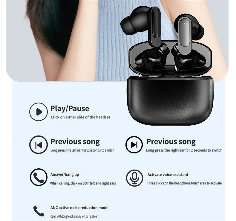 QL-60max Bluetooth headset-Black V1221-QL-60MAX-BLUETOOTH-HEADSET-BLACK