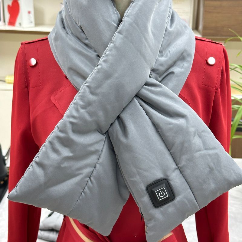 Rechargeable Thickened Heated Scarf Dark Gray V1221-RECHARGEABLE-THICKENED-HEATED-SCARF-DARK-GRAY