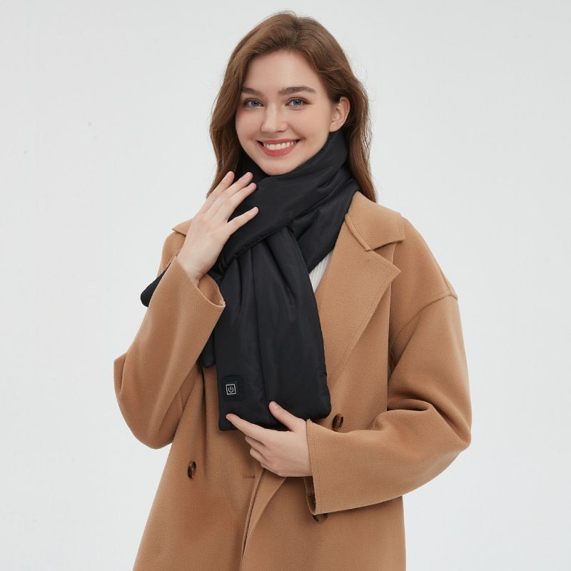 Rechargeable Thickened Heated Scarf Light Gray V1221-RECHARGEABLE-THICKENED-HEATED-SCARF-LIGHT-GRAY