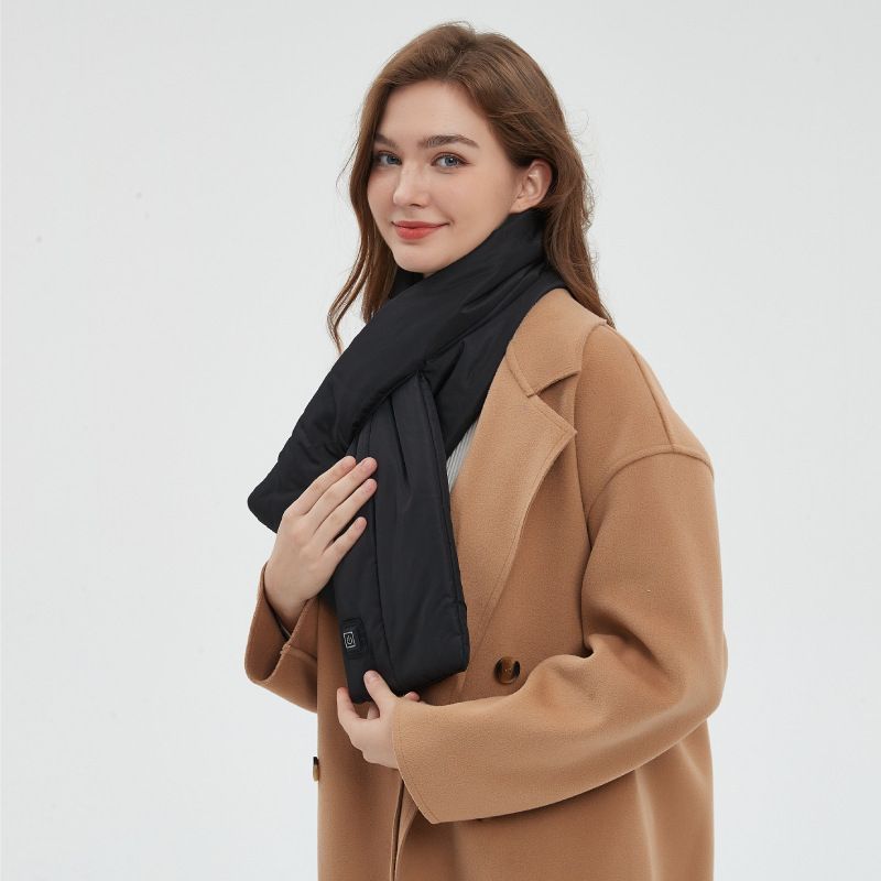 Rechargeable Thickened Heated Scarf Light Gray V1221-RECHARGEABLE-THICKENED-HEATED-SCARF-LIGHT-GRAY