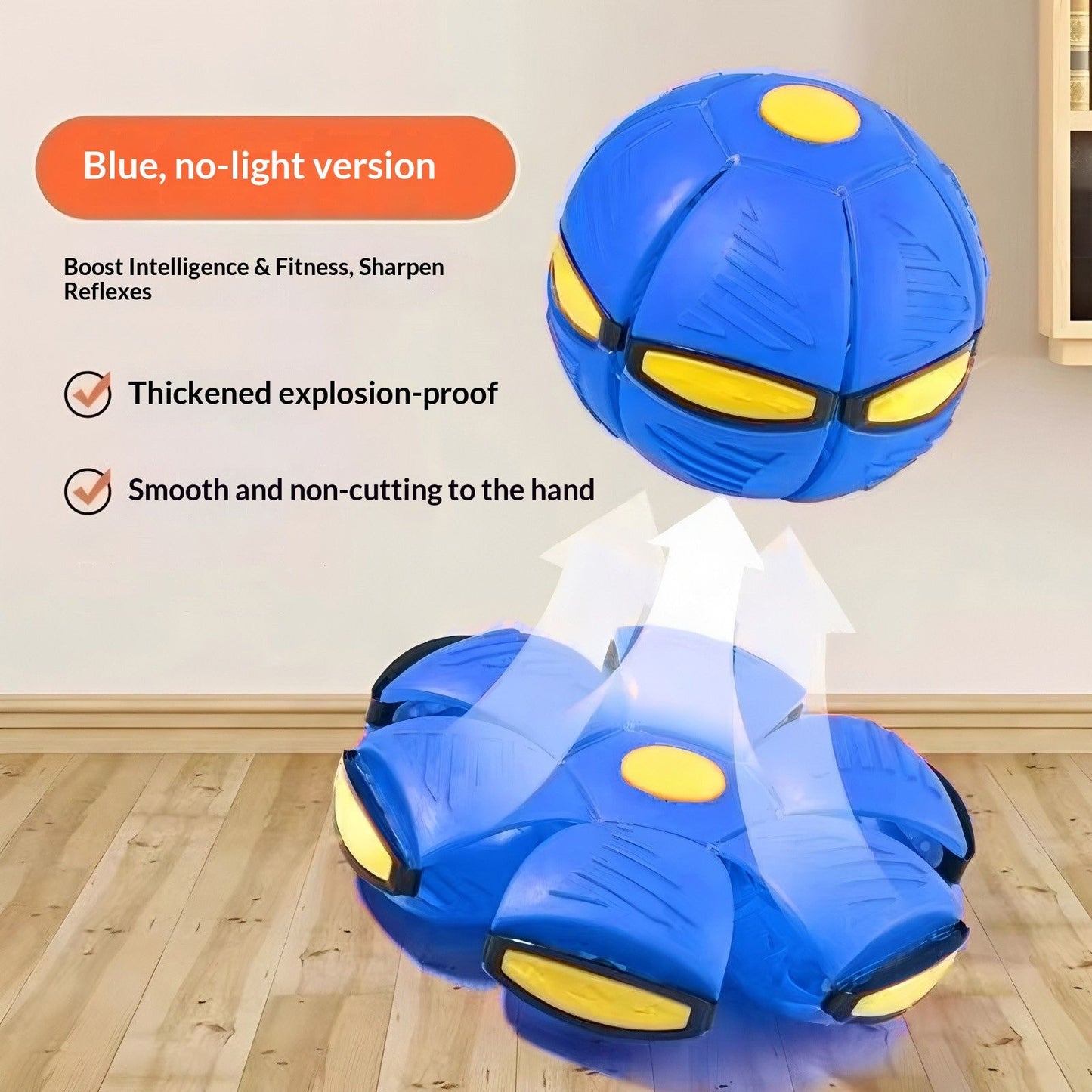 TransformingFlyingSaucerBall-Red(ThreeLights) V1221-REDTHREE-LIGHTVERSION
