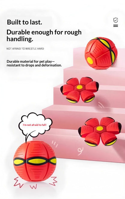TransformingFlyingSaucerBall-Red(ThreeLights) V1221-REDTHREE-LIGHTVERSION