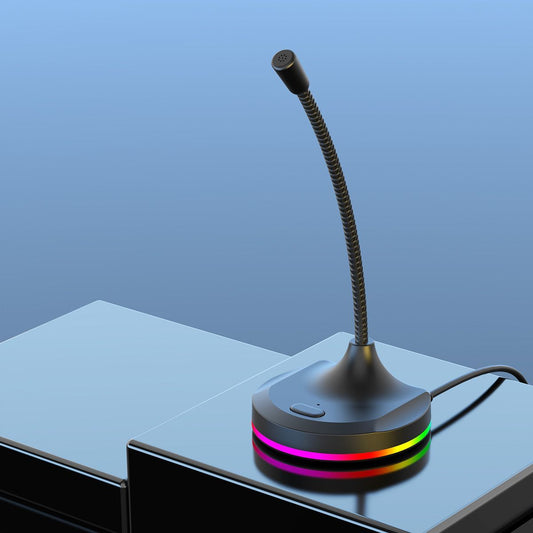 RGB Desktop Microphone Standard Model Black V1221-RGB-DESKTOP-MICROPHONE-STANDARD-MODEL-BLACK