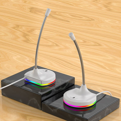 RGB Desktop Microphone Standard Model White V1221-RGB-DESKTOP-MICROPHONE-STANDARD-MODEL-WHITE
