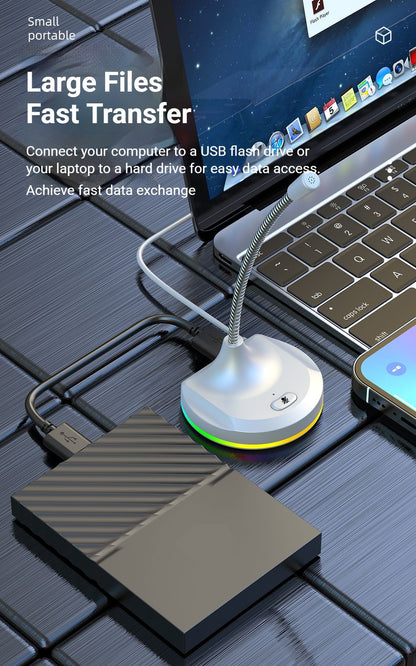 RGB Desktop Microphone Standard Model White V1221-RGB-DESKTOP-MICROPHONE-STANDARD-MODEL-WHITE