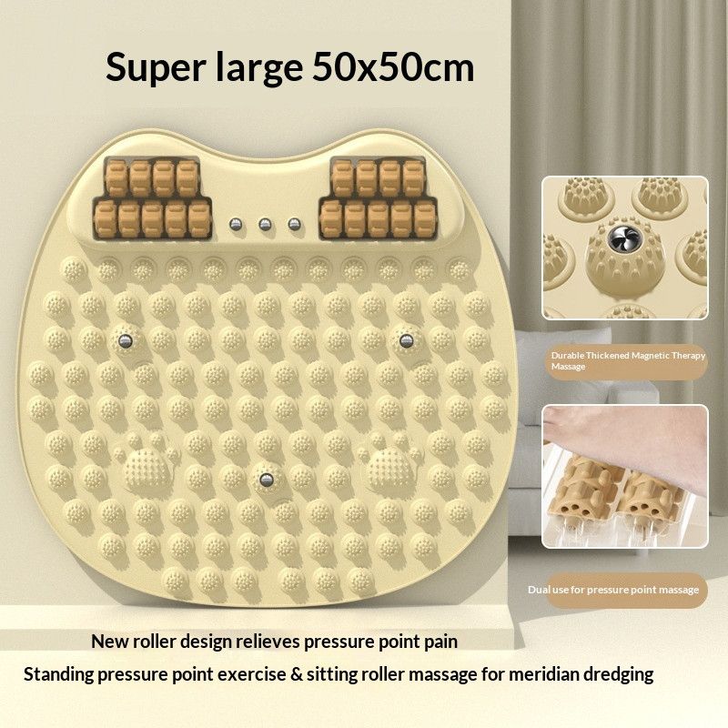 AcupressureMatwithRollers-Beige V1221-ROLLERVERSIONBEIGE