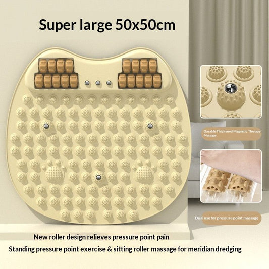 AcupressureMatwithRollers-Beige V1221-ROLLERVERSIONBEIGE