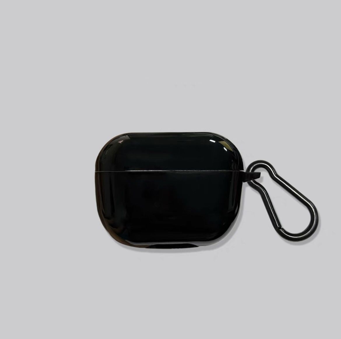 Rose Red Heart on Black Case + Black Wrist Strap AirPods Pro 2 V1221-ROSE-RED-HEART-ON-BLACK-CASE-BLACK-WRIST-STRAP-AIRPODS-PRO-2