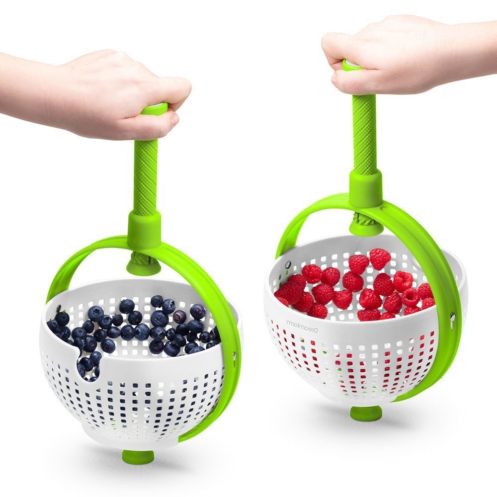 Rotating draining basket-Green V1221-ROTATING-DRAINING-BASKET-GREEN
