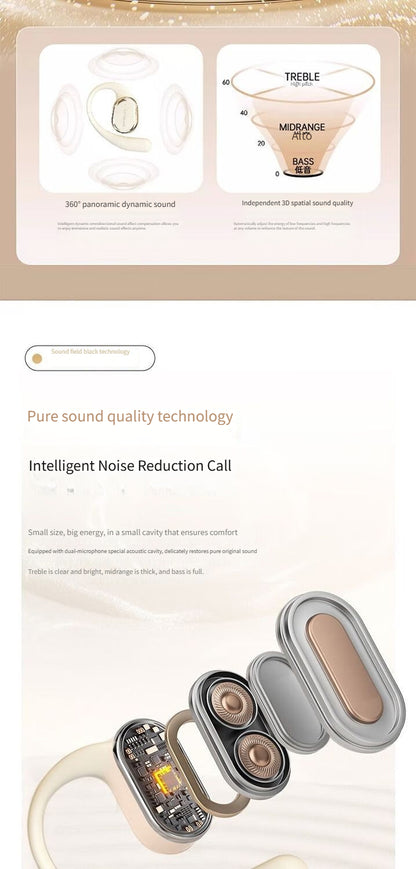 S16 Bluetooth headset-Beige V1221-S16-BLUETOOTH-HEADSET-BEIGE