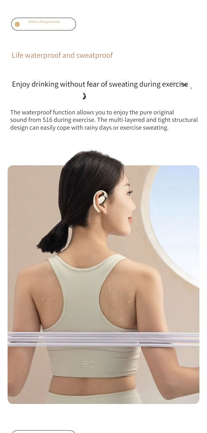 S16 Bluetooth headset-Beige V1221-S16-BLUETOOTH-HEADSET-BEIGE