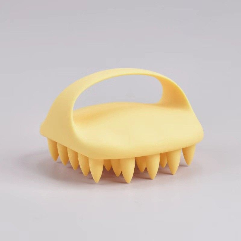 Scalp Massage Shampoo Brush-Cream Yellow V1221-SCALPMASSAGESHAMPOOBRUSH-CREAMYELLOW