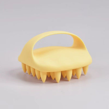 Scalp Massage Shampoo Brush-Cream Yellow V1221-SCALPMASSAGESHAMPOOBRUSH-CREAMYELLOW