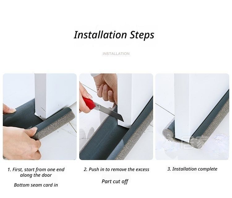 Door gap and bottom sealing strip-White V1221-SEALINGSTRIP-WHITE