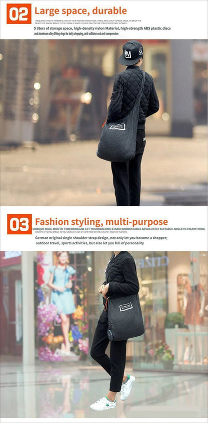 Portable folding shopping bag-Pink V1221-SHOPPING-BAG-PINK