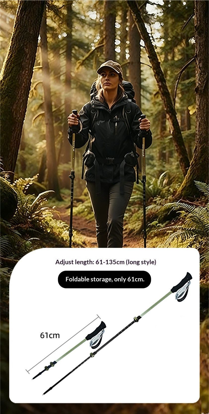 CarbonFiberTelescopicPole-ForHeightsUnder170cm V1221-SLATEBLACK-HEIGHTUNDER170CM