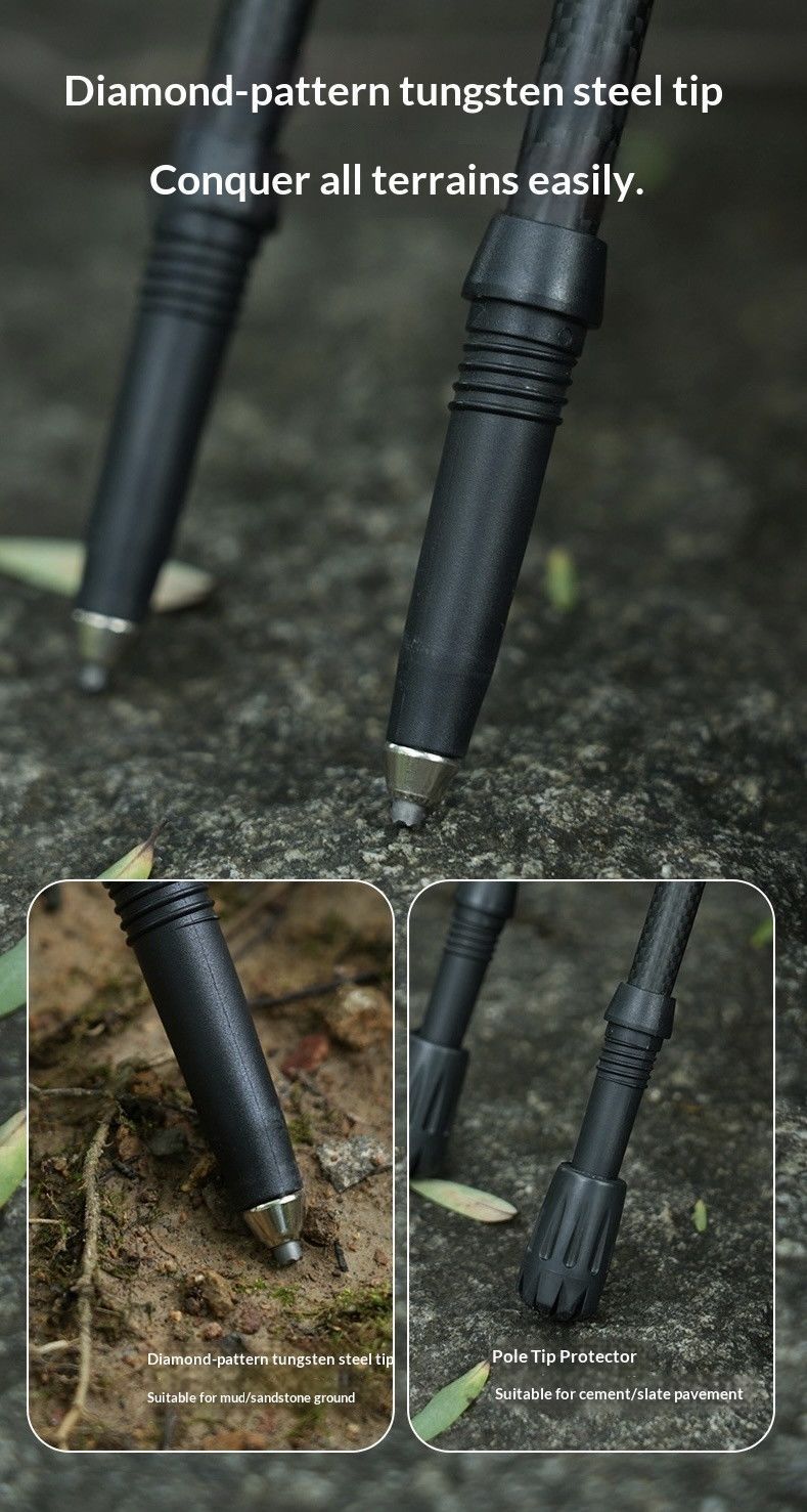 CarbonFiberTelescopicPole-ForHeightsUnder170cm V1221-SLATEBLACK-HEIGHTUNDER170CM