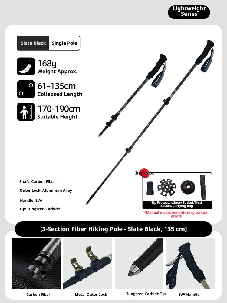 CarbonFiberTelescopicPole-ForHeightsUnder190cm V1221-SLATEBLACK-HEIGHTUNDER190CM