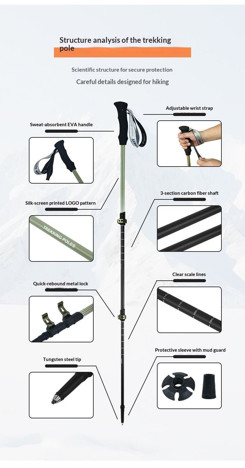 CarbonFiberTelescopicPole-ForHeightsUnder190cm V1221-SLATEBLACK-HEIGHTUNDER190CM