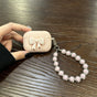 Small pink bow [pink shell] + pink bead bracelet AirPods Pro V1221-SMALL-PINK-BOW-PINK-SHELL-PINK-BEAD-BRACELET-AIRPODS-PRO