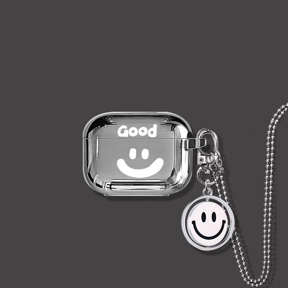 Smiley Face AirPods 3 Case+Keyring+Necklace V1221-SMILEY-FACE-AIRPODS-3-CASE-KEYRING-NECKLACE