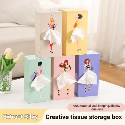 Soothing Cream Apricot Beige Princess Tissue Box Holder V1221-SOOTHING-CREAM-APRICOT-BEIGE-PRINCESS-TISSUE-BOX-HOLDER