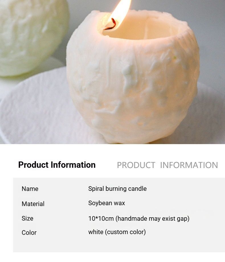 Spiral Scented Candle White V1221-SPIRAL-SCENTED-CANDLE-WHITE