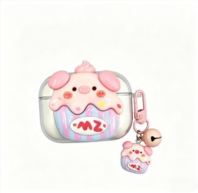 Strawberry Hat Pig Bluetooth Earphone Case + pendant AirPods Pro V1221-STRAWBERRY-HAT-PIG-BLUETOOTH-EARPHONE-CASE-PENDANT-AIRPODS-PRO
