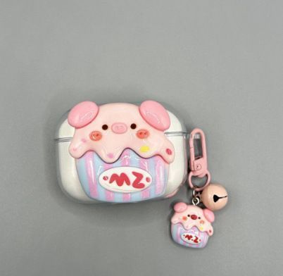 Strawberry Hat Pig Bluetooth Earphone Case + pendant AirPods Pro V1221-STRAWBERRY-HAT-PIG-BLUETOOTH-EARPHONE-CASE-PENDANT-AIRPODS-PRO