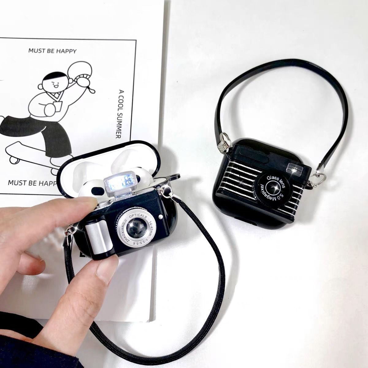 striped light-emitting and sound-making camera AirPods Pro 2 V1221-STRIPED-LIGHT-EMITTING-AND-SOUND-MAKING-CAMERA-AIRPODS-PRO-2