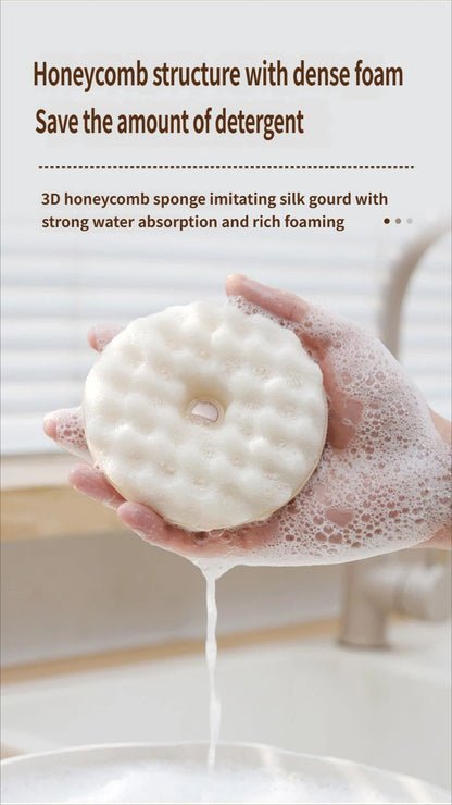 SuctionCupSpongeDishCloth-White V1221-SUCTIONCUPSPONGEDISHCLOTH-WHITE