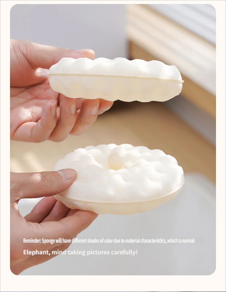 SuctionCupSpongeDishCloth-White V1221-SUCTIONCUPSPONGEDISHCLOTH-WHITE