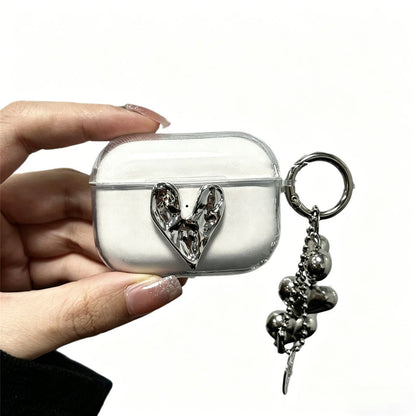 Transparent + Black Buckle Bluetooth Earphone Case Apple AirPods 4 V1221-TRANSPARENT-BLACK-BUCKLE-BLUETOOTH-EARPHONE-CASE-APPLE-AIRPODS-4