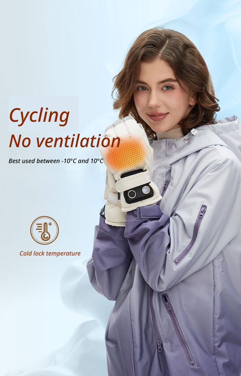 USB Heated Gloves for Outdoor White V1221-USB-HEATED-GLOVES-FOR-OUTDOOR-WHITE