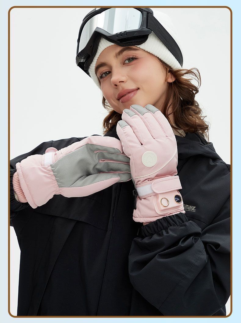 USB Heated Gloves for Outdoor White V1221-USB-HEATED-GLOVES-FOR-OUTDOOR-WHITE