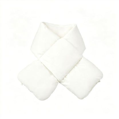 USB Heated White Duck Down Neck Warmer Beige V1221-USB-HEATED-WHITE-DUCK-DOWN-NECK-WARMER-BEIGE