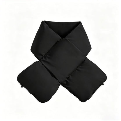 USB Heated White Duck Down Neck Warmer Black V1221-USB-HEATED-WHITE-DUCK-DOWN-NECK-WARMER-BLACK