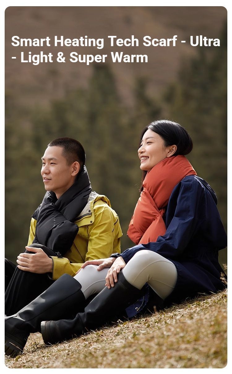 USB Heated White Duck Down Neck Warmer Black V1221-USB-HEATED-WHITE-DUCK-DOWN-NECK-WARMER-BLACK